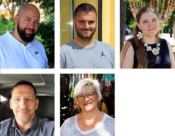 Dennis (Abdul-Jabbar) Anderson, Sleiman El-Kerdi, Judith Hoppe, Andreas Nowigk und Jacqueline Duße-Albrecht