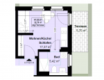 Beispiel-Grundriss für 1-Zimmer-Apartment