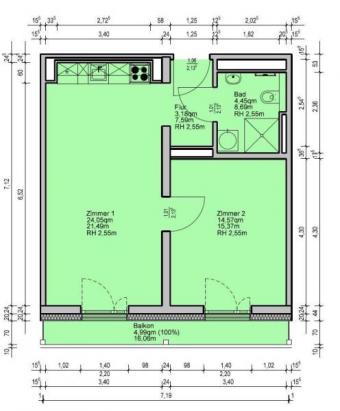 WE Typ A+A m. Küchenzeile WE Typ A+A m. Küchenzeile